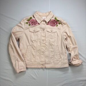 LuLaRoe Jacket with Flower Appliqué